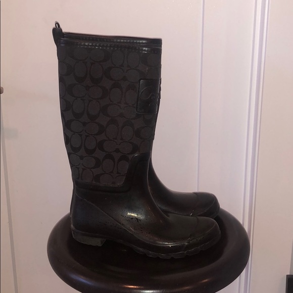 Coach Rain Boots - Black - Picture 2 of 3